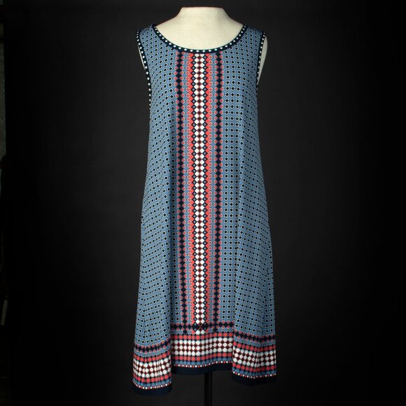MAX EDITION Geometric Pattern Float Dress Size Small - Picture 2 of 12